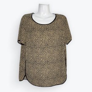 Lumiere Animal Print Blouse Size M